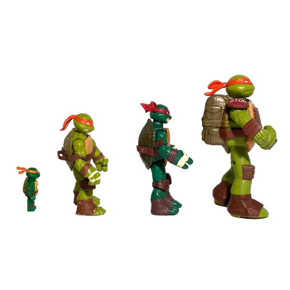 TMNT Teenage Mutant Ninja Turtles Lot 5 Action Figures Disc Michelangelo Raphael - Picture 3 of 15